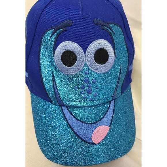 Finding Dory Disney Pixar Kid's Hat Glitter Blue Elastic One Size Child Ball Cap - Picture 5 of 8